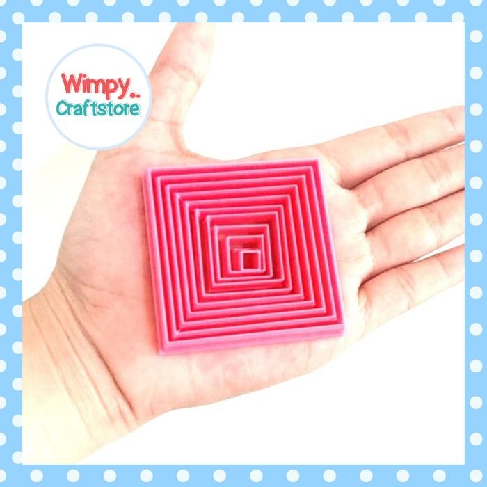 Cetakan Square Cutter Polymer Cetakan Anting Cookie Clay Cutter Kotak