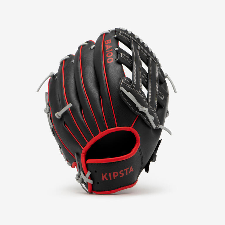 Decathlon KIPSTA Sarung Tangan Baseball Right-Hand Throw Dewasa - BA100 Hitam Merah - 8771316