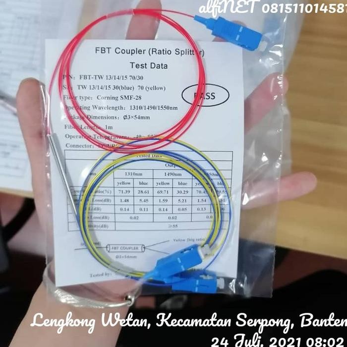 

Splitter ratio 3:97 Three window/FBT spliter ratio/coupler rasio UPC