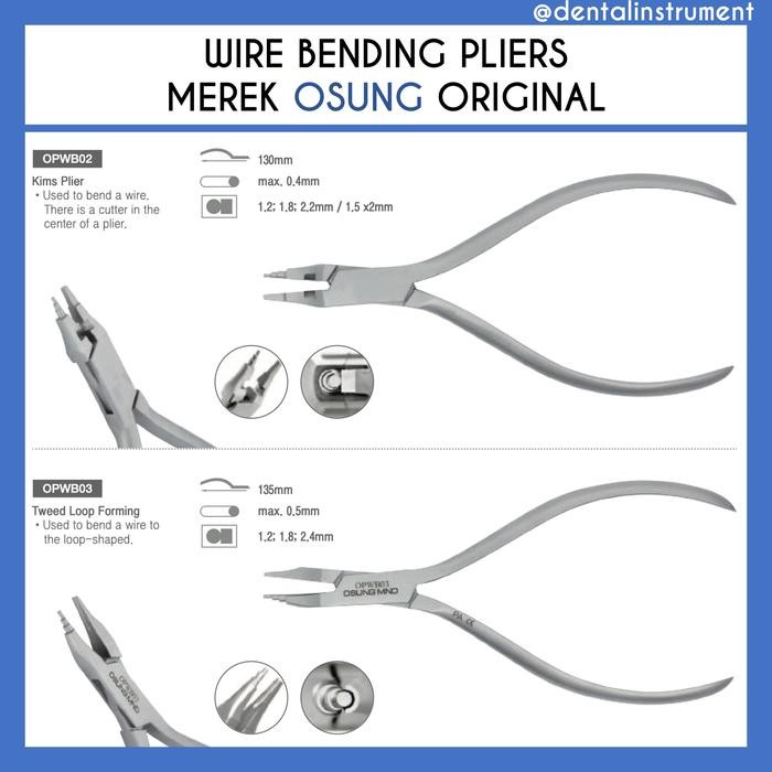 Wire Bending Plier Tang Orto Ortho Universal Kawat Gigi Merek Osung Original Lengkap (Bird Beak /