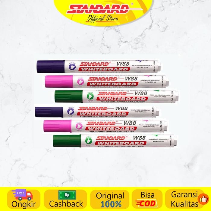 

Standard - W88 Whiteboard Marker Warna Pink, Green, Violet @2 pcs ( Spidol yg bisa dihapus )