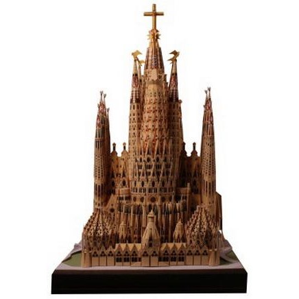 DIY Miniatur Gereja Katolik Roma Sagrada Familia - Spanyol