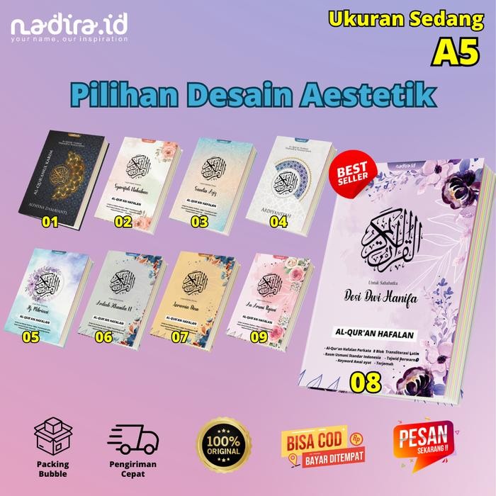 

[ Exclusive Live ] Alquran Custom Nama by Nadira Ukuran A5 dan Bisa COD