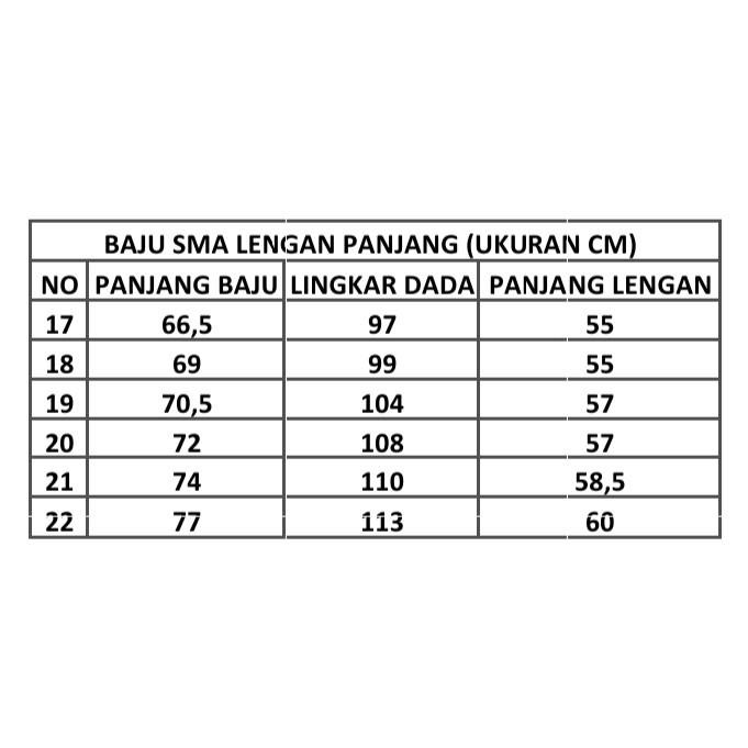 (Expert) Seragam sekolah Baju sekolah SMA lengan panjang seragam sekolah [HEPI] Katun Nyaman Putih