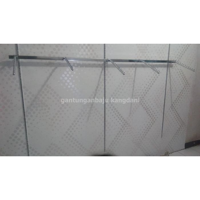 Display Baju Ala Distro, 2 meter Display dengan hanger suling