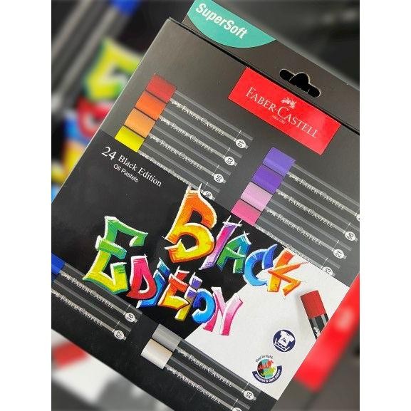 

OIL PASTEL/CRAYON BLACK EDITION ISI 12 - 24 - 36 - 48 COLOURS SUPERSOFT FABER-CASTEL