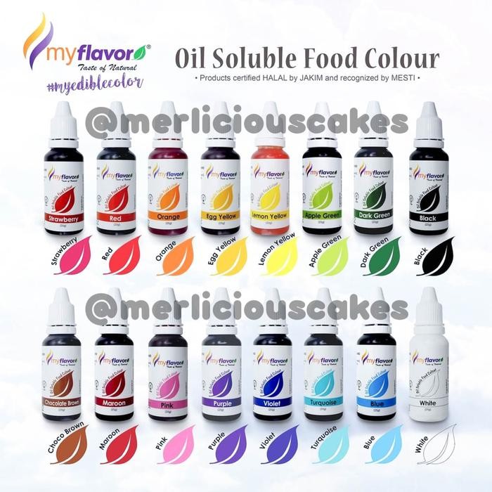 

FyZ My Flavor 16 Pcs Oil Food Color Set Food Colour Pewarna Makanan