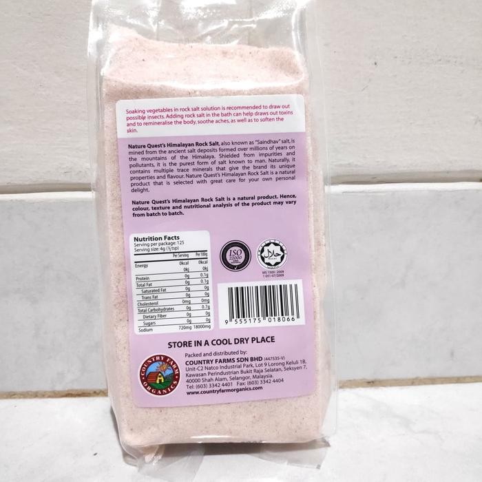 

FyZ Garam Himalayan - Himalayan Rock Salt Fine 500 Gram (Nature Quest)