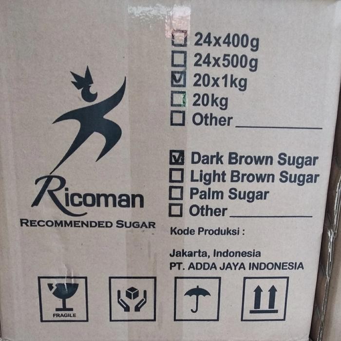 

FyZ ricoman dark brown sugar 1 kg gula halal khusus gojek