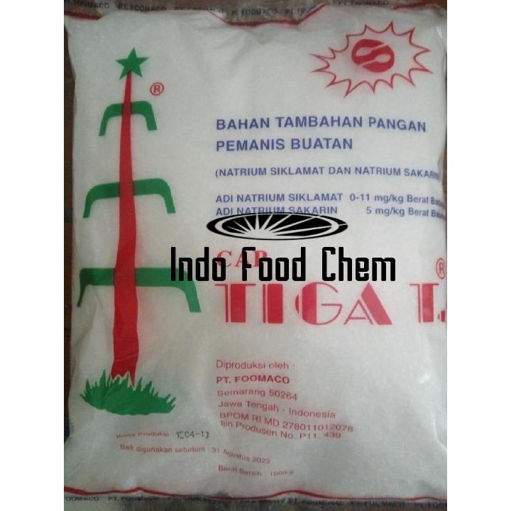 

FyZ Pemanis buatan cap Tiga T 1000gr / natrium siklamat