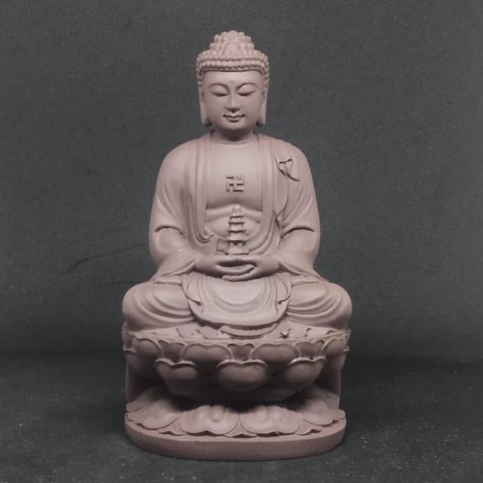 NEW RUPANG PATUNG BUDDHA BHAISAJYAGURU COKLAT 4"