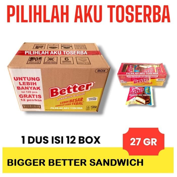 

Ger Biskuit Roma BIGGER BETTER Sandwich kemasan BOX - ( HARGA 1 BOX )