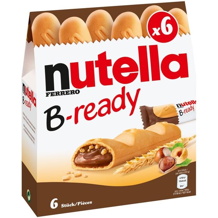 

Ger Nutella B Ready / Snack Biskuit Nutella - 132G [Isi 6 Pcs]