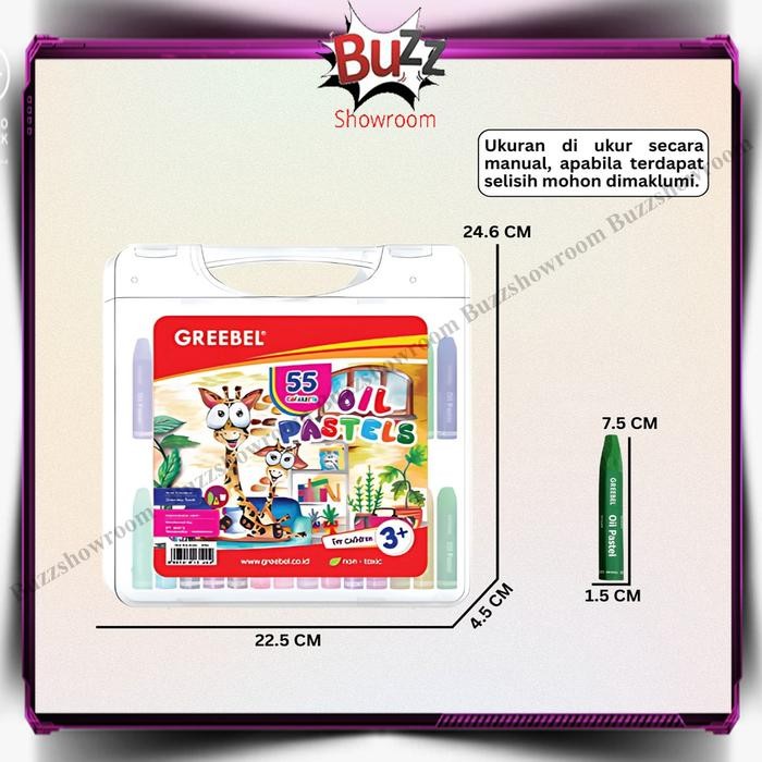 

Kids Oil Pastel Crayon Greebel 55 Warna Krayon Anak 55W Gratisongkir