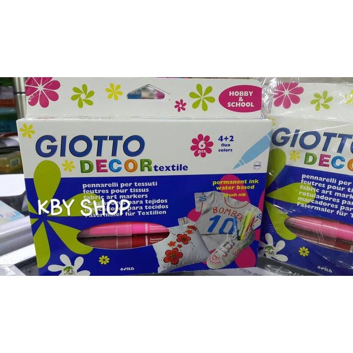 

Spidol Untuk Kain / Kanvas 6 Warna Giotto Decor Textile Gratisongkir