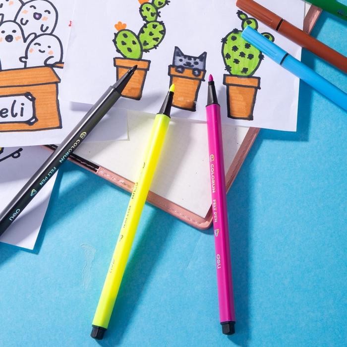 

Spidol Warna Deli Felt Pen Washable Mewarnai Gratisongkir