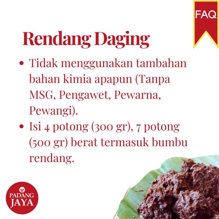 

Gdh Rendang Daging Sapi Padang Jaya Ukuran 500gr