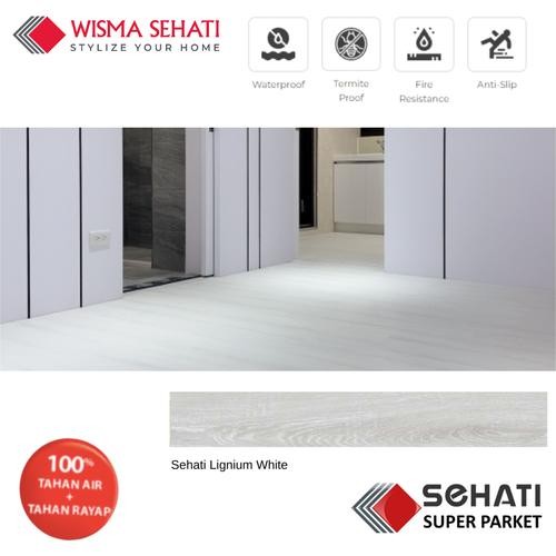 Sehati Super Parket Premium Lantai Kayu SPC Lignium White 892C