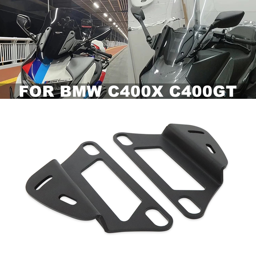 Motorcycle Accessories Rearview Mirror Forward Bracket Kit Black For BMW C400GT C400X C400 GT C 400 