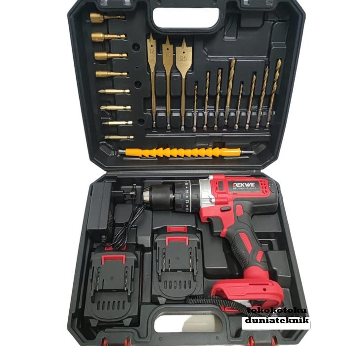 Dekwe Dk3248 Mesin Bor Cordless 13Mm Baterai 48V