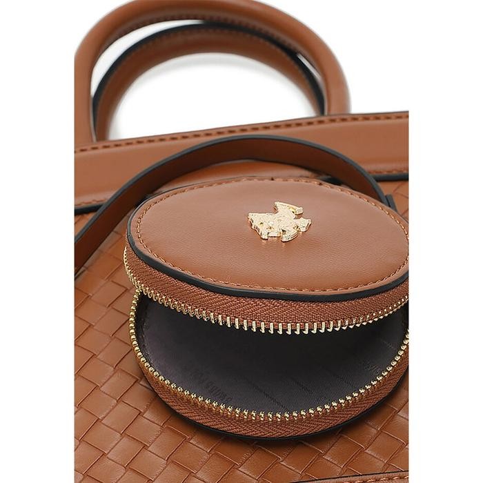 Swiss Polo Panelled Top Handle Bag / Sling Bag / Crossbody Bag (Tas Selempang / Tas Tangan) -