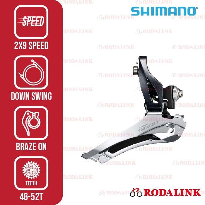 Shimano Front Derailleur Fd Sepeda Sora Fd-R3000-F 2X9 Speed #Gratisongkir