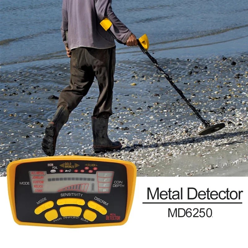MD6250 Professional Metal Detector High Performance Underground Metal Detector Hunter Underwater