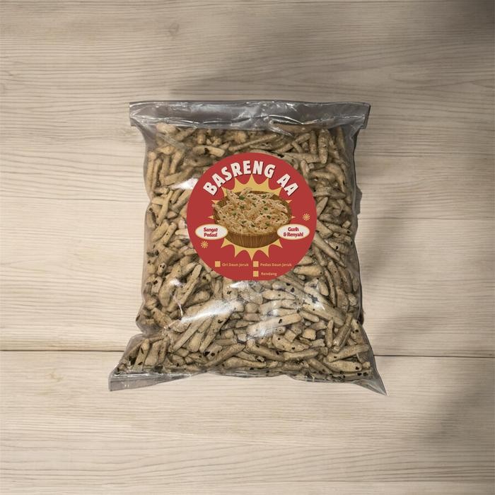 

Camilan Renyah 500 Gram Basreng Snack AA Original Daun Jeruk - Basreng Stik Enak Viral