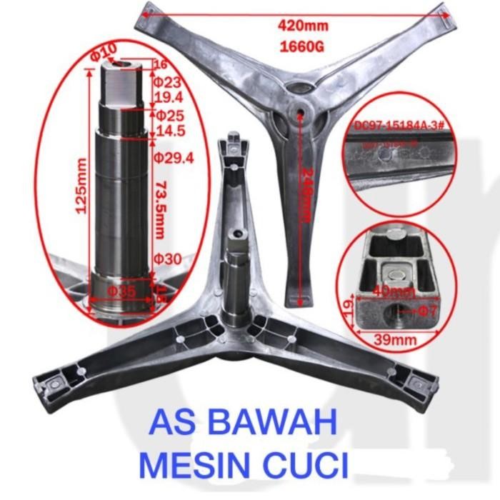 Spider segitiga WF8650NHW mesin cuci WF 8650 NHW 6.5 KG