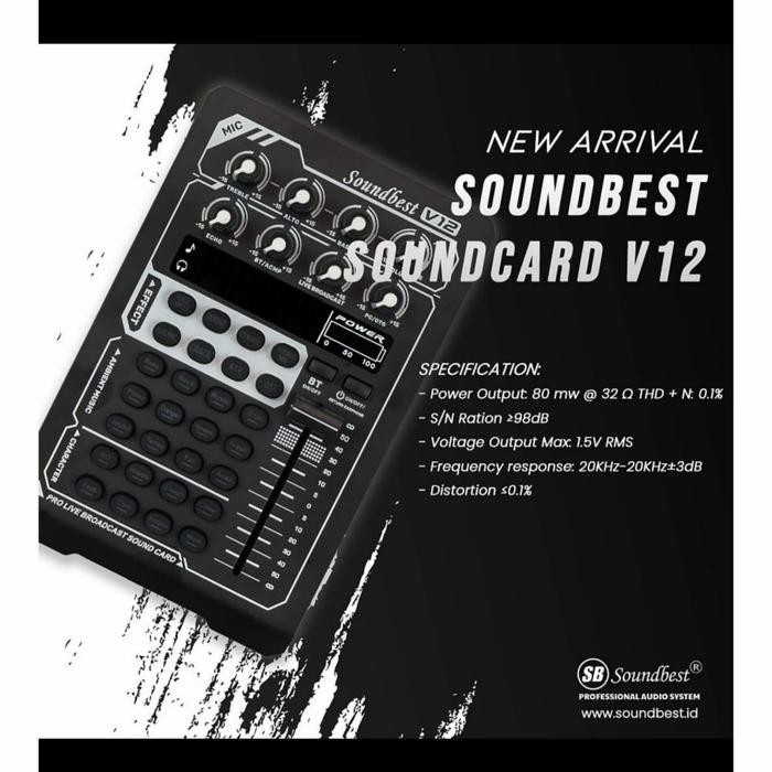 SOUNDCARD SOUND V12 / V12 STREAMING YOUTUBE BIGO
