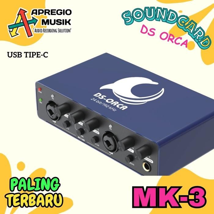 DS ORCA DS-ORCA MK3 MK 3 MK III MK-III Soundcard USB audio interface recording 2 Track terbaru