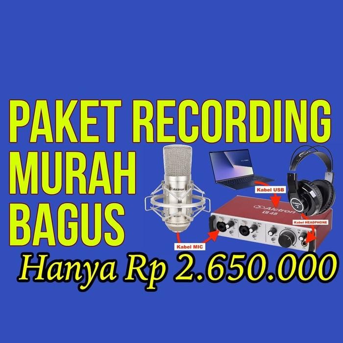 ALCTRON Recording Pack (Soundcard + Mic Condenser + Headphone)
