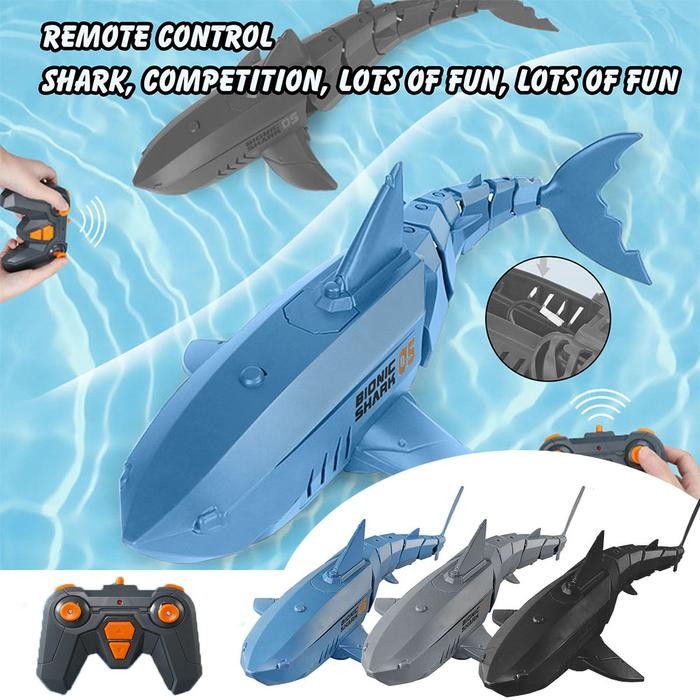 RC Ikan Hiu Shark Mainan Anak Hiu Remote Remot Mainan Unik Waterproof