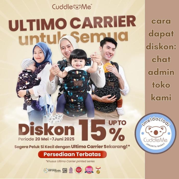 CUDDLE ME gendongan bayi cuddleme ultimo carrier newborn hipseat SSC motif murah ber