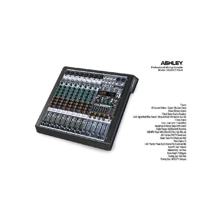 MIXER AUDIO ASHLEY SELECTION8/SELECTION 8 8CH USB-BLUETOOTH