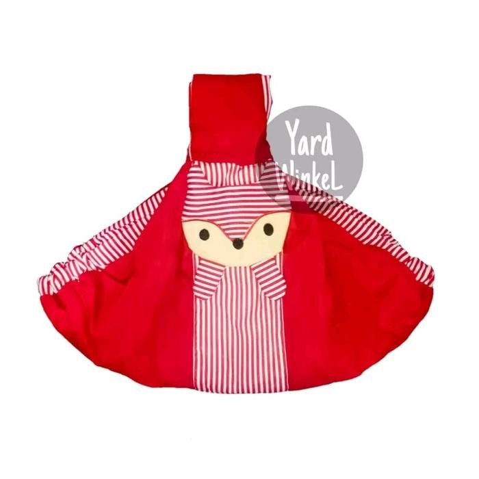 Gendongan Bayi Samping OKIYO G-903 SNI - Gendongan Samping Motif Salur Blue Merah Pink Hipseat