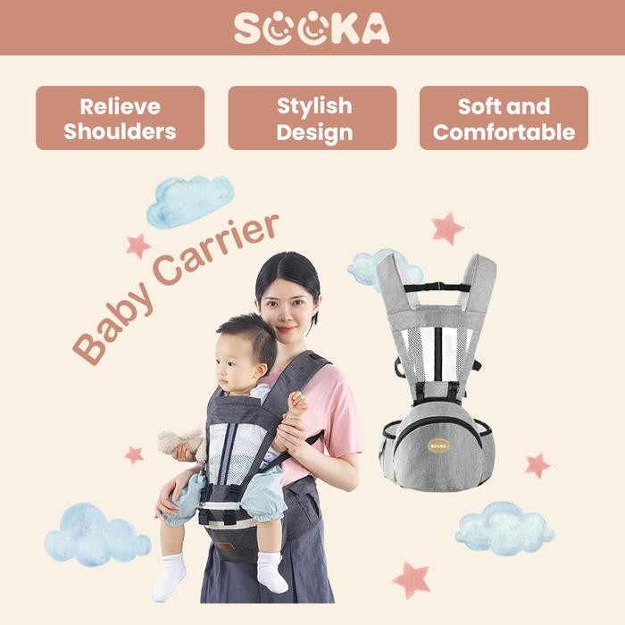 Sooka Gendongan Bayi Depan Hipseat Carrier Hipseat Bayi