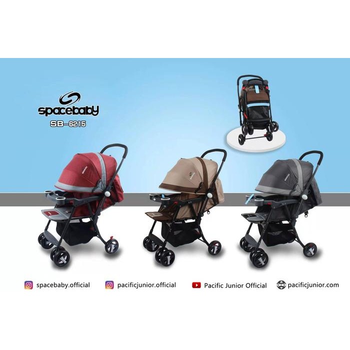 SPACE BABY Stroller SB 6215 Kereta Dorong Bayi Hadap Depan Belakang