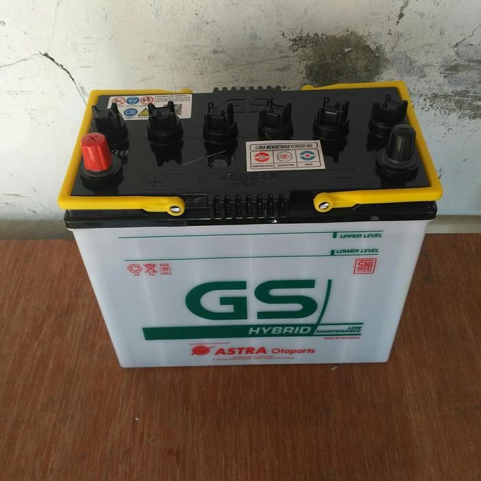 Aki mobil / Battery GS ASTRA Type GS HYBRID 46B24R NS60 12V 45 Ampere Best Quality