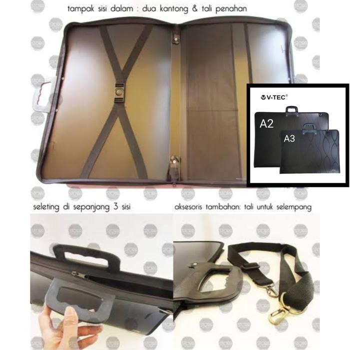 DRAWING BAG ARTIST CASE ART PORTOFOLIO BAG MAP TAS GAMBAR A2 A3 *