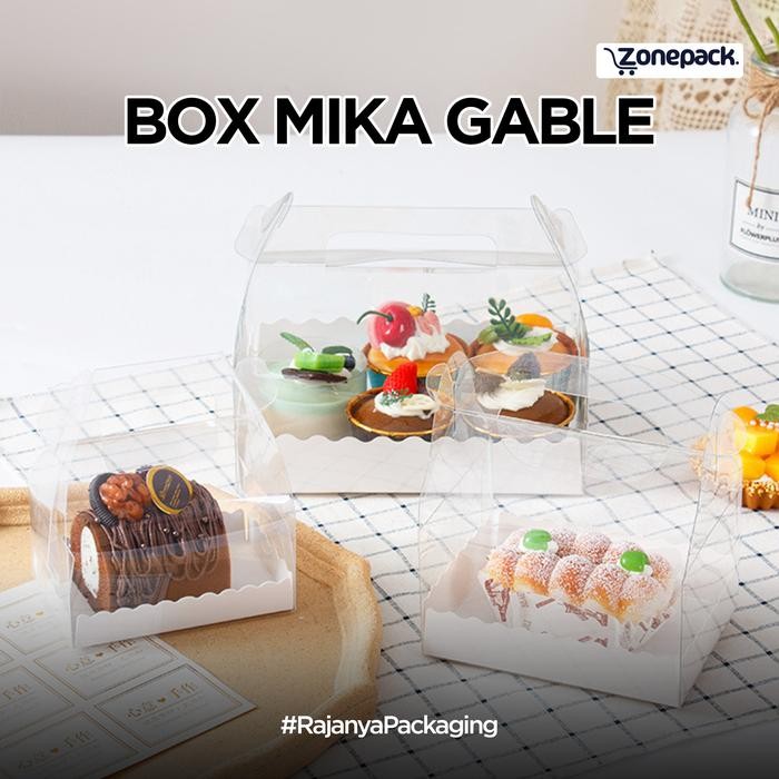 Box Mika Gable Transparant Kotak Mika Kue Bolu Gulung Box Mika Bolu Gulung Hampers Lebaran Natal