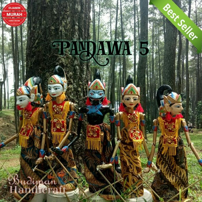 Wayang Golek Pandawa 5. 1set=(Yudistira,Bima,Arjuna,Nakula,Sadewa) *