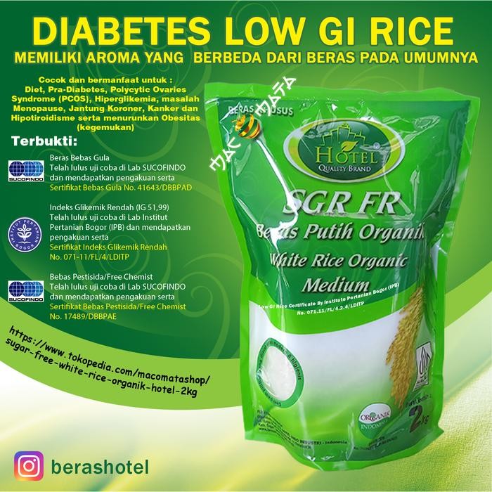 

Laura.Mart1 Sugar Free White Rice Hotel - Beras Diabetes Index Glikemik Rendah