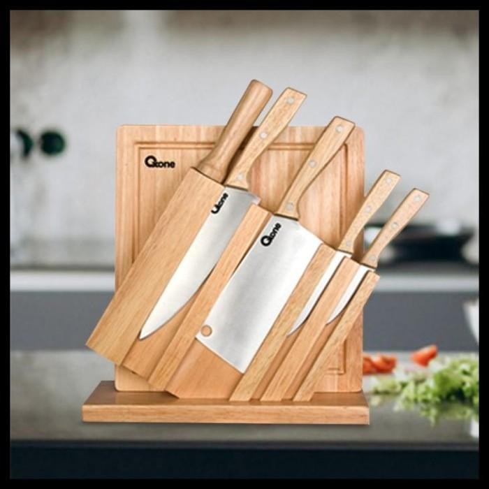 OX-95 Wooden Knife Set Oxone - Pisau Dapur / Pisau dapur Kayu