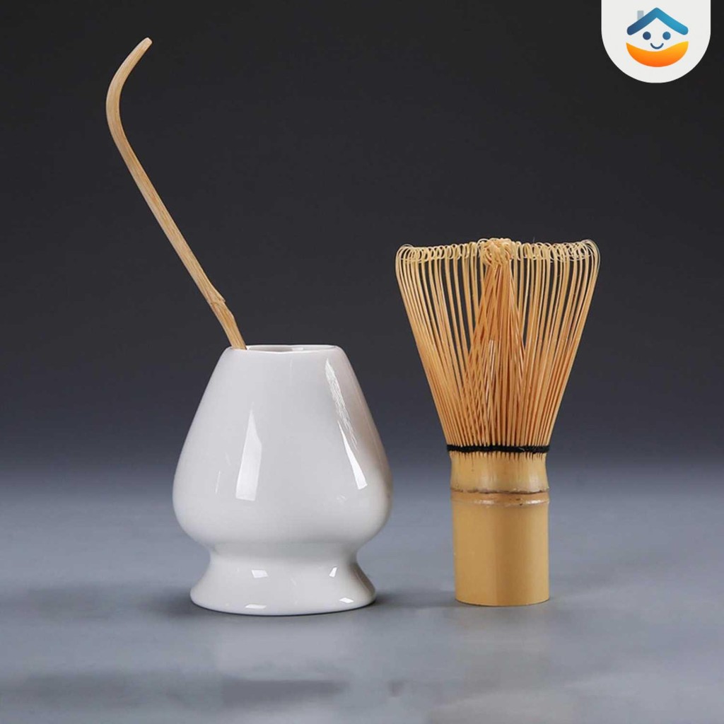 

DREAMBURGH Set Teh Keramik 3in1 Matcha Chasen Bamboo Whisk Chashaku - D-31