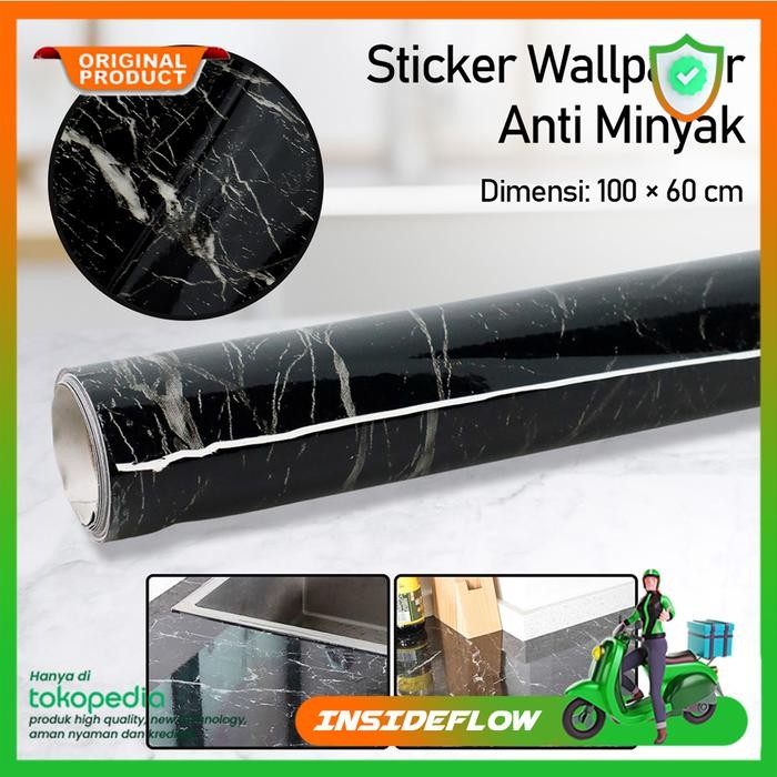 Stiker Granit Marble Wallpaper Dinding Dapur Anti Minyak - WGFY