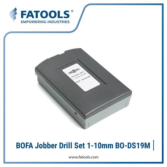 Paling Laris Fatools Bo-Ds19M Bofa H.S.S Jobber Drill Set 1-10Mm Mata Bor
