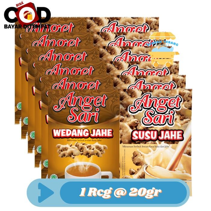 

Anget sari Wedang Jahe Susu Jahe Renceng isi 10 Angetsari Minuman Serbuk Susu Jahe Instan Halal