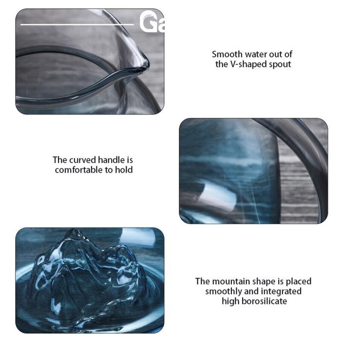 Teko Glass Set Pitcher Minuman 1800Ml Peralatan Minum Gift Set Unik