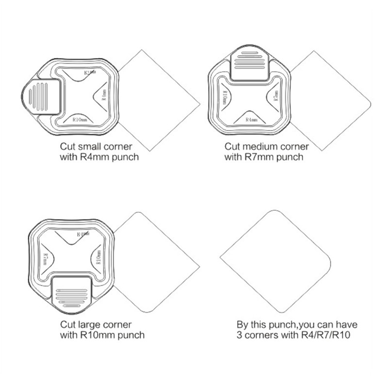 

Corner Punch 3 in 1 Corner Cutter Paper Punch for Scrapbooking Card Making Paper Craft Suitable for